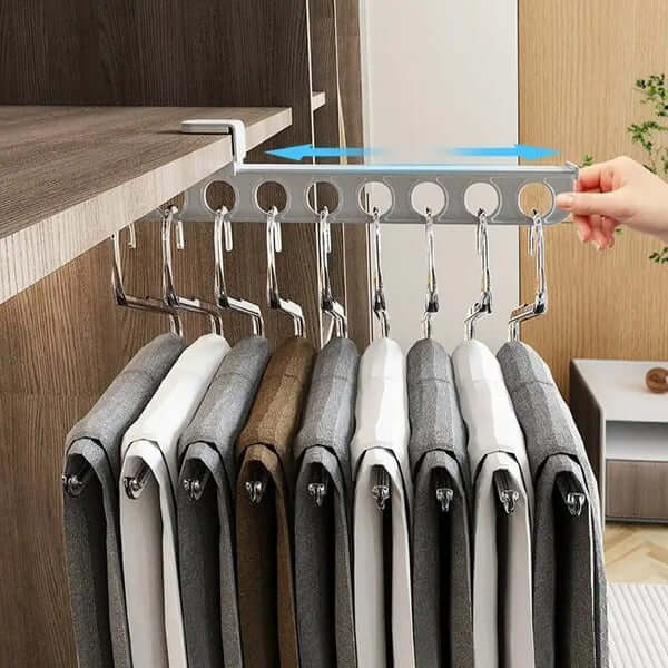 50% OFF + Free Shipping! | ClosetMaximizer™ Pull-Out Slide Trouser Rack