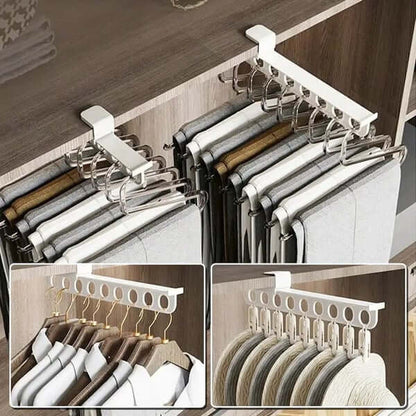 50% OFF + Free Shipping! | ClosetMaximizer™ Pull-Out Slide Trouser Rack