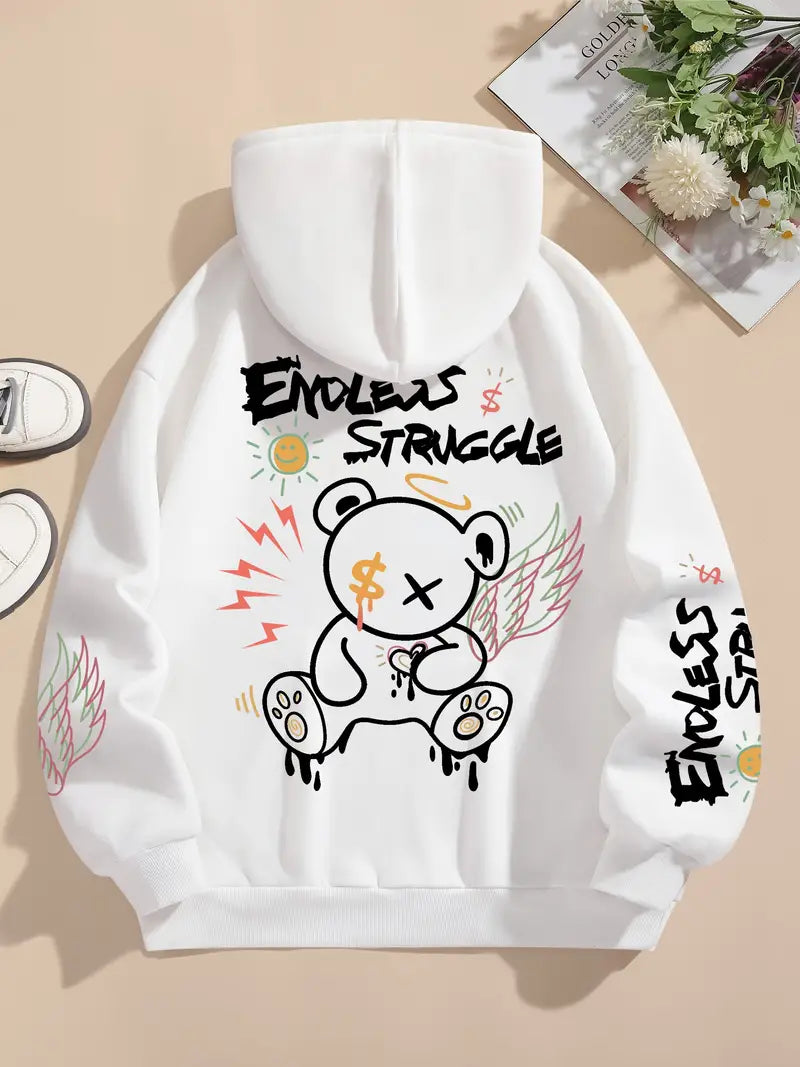 Graffiti Vibes Bear Hoodie - Free Shipping!