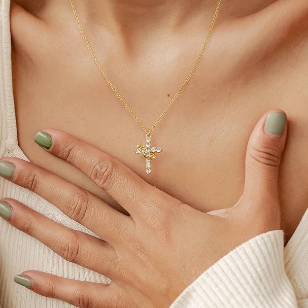 1+1 FREE | ChrisFaith™ Crown-Cross Necklace - Free Shipping!