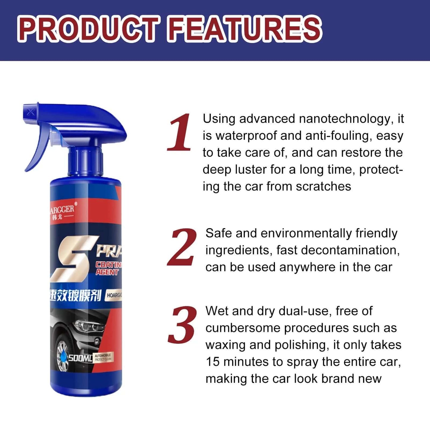 CarSlim™ 3 in 1 Ceramic Car Coating Spray