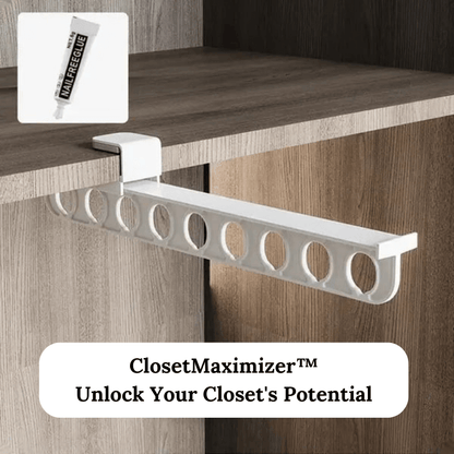 50% OFF + Free Shipping! | ClosetMaximizer™ Pull-Out Slide Trouser Rack