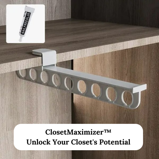 50% OFF + Free Shipping! | ClosetMaximizer™ Pull-Out Slide Trouser Rack