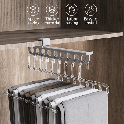 50% OFF + Free Shipping! | ClosetMaximizer™ Pull-Out Slide Trouser Rack