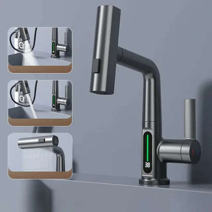 FauWat™ 3-in-1 Extendable Smart Waterfall Basin Faucet - Coolpho