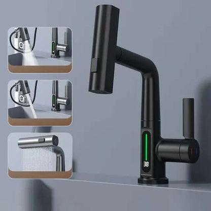 FauWat™ 3-in-1 Extendable Smart Waterfall Basin Faucet - Coolpho