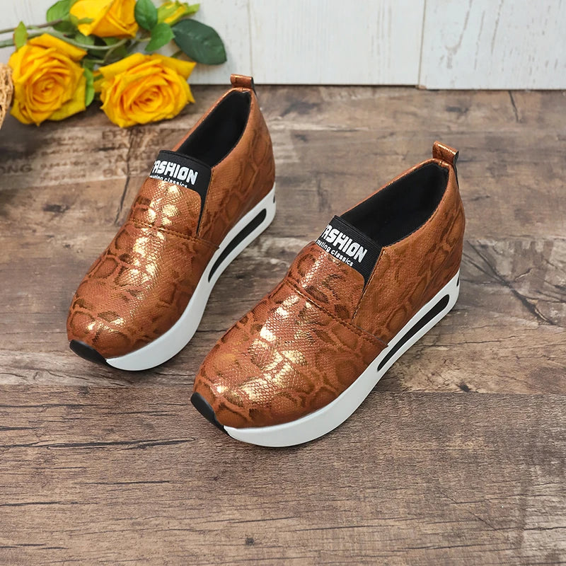 Free Shipping! I Leopard Print Slip-On Chunky Loafers