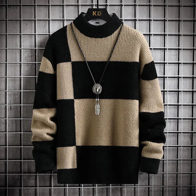 50% OFF + Free Shipping! I Warm Plaid Round Neck Pullover