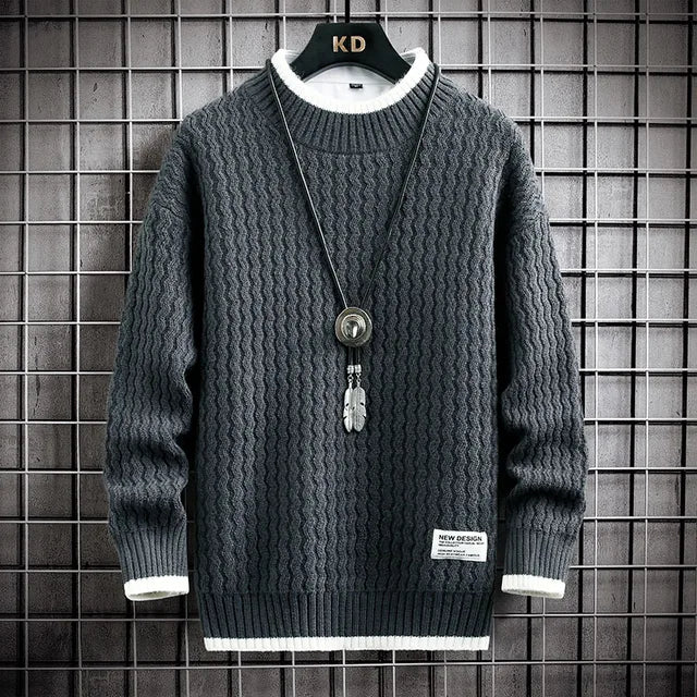 50% OFF + Free Shipping! I Men’s Fashion Stripe Knit Sweater