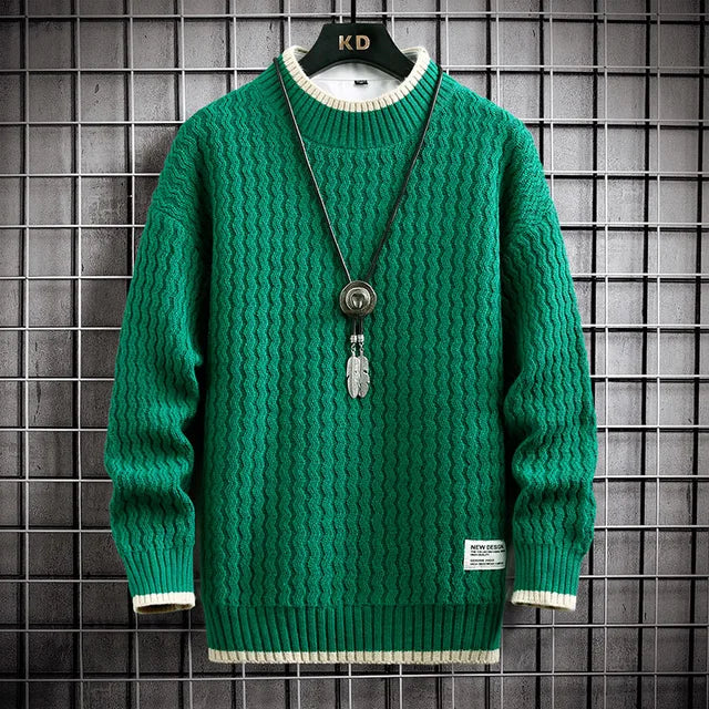 50% OFF + Free Shipping! I Men’s Fashion Stripe Knit Sweater