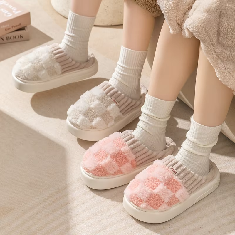 SoftSlip™ Comfy Plaid Flat Slippers - Free Shipping!