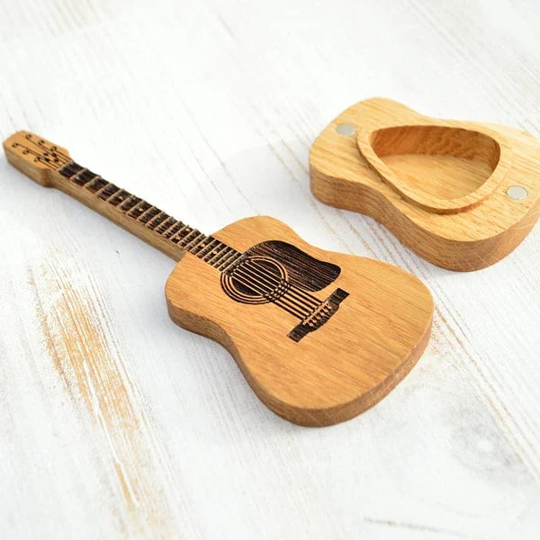 Wooden Guitar Pick Box with Stand (55% Off Last Day) - Coolpho