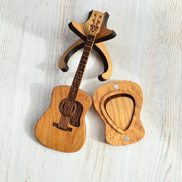 Wooden Guitar Pick Box with Stand (55% Off Last Day) - Coolpho