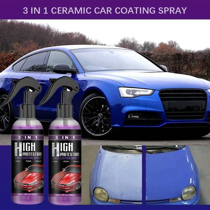 Spray de revestimento cerâmico para carros 3 em 1 - Compre 1 e ganhe 1 grátis hoje!