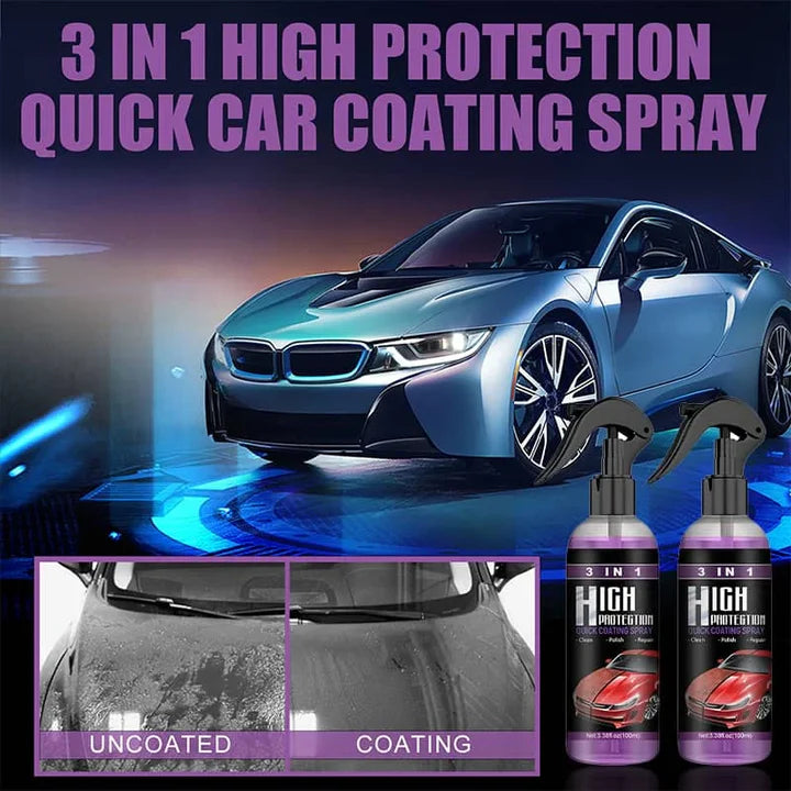 Spray de revestimento cerâmico para carros 3 em 1 - Compre 1 e ganhe 1 grátis hoje!